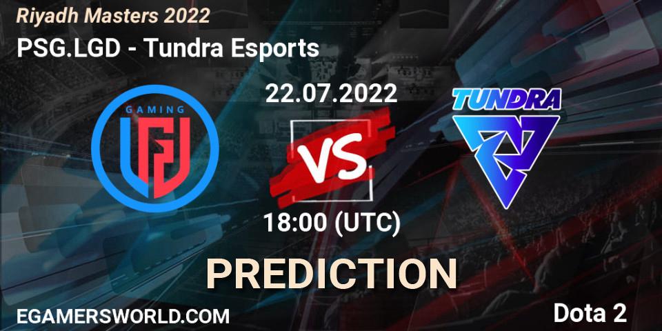 PSG.LGD contre Tundra Esports : prédiction de match. 22.07.22. Dota 2, Riyadh Masters 2022