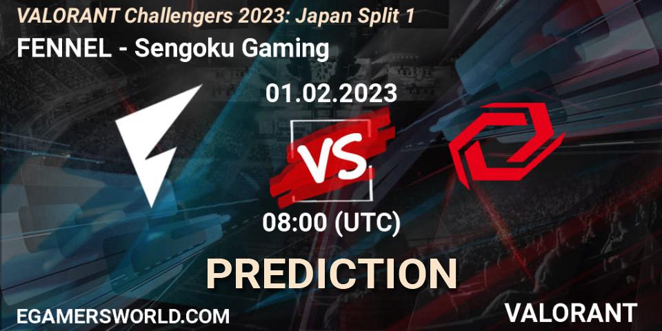 FENNEL contre Sengoku Gaming : prédiction de match. 01.02.23. VALORANT, VALORANT Challengers 2023: Japan Split 1