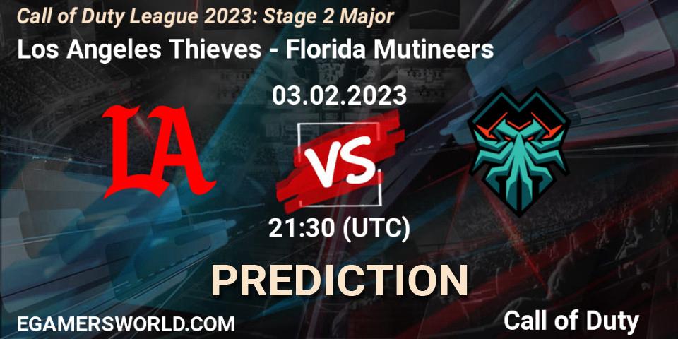 Los Angeles Thieves contre Florida Mutineers : prédiction de match. 03.02.2023 at 21:30. Call of Duty, Call of Duty League 2023: Stage 2 Major