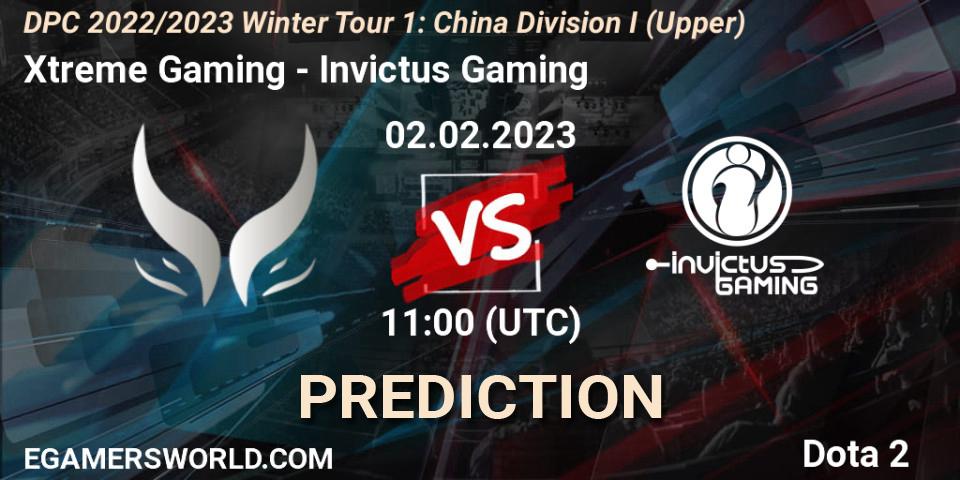 Xtreme Gaming contre Invictus Gaming : prédiction de match. 02.02.23. Dota 2, DPC 2022/2023 Winter Tour 1: CN Division I (Upper)