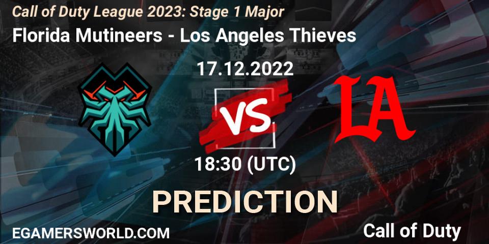 Florida Mutineers contre Los Angeles Thieves : prédiction de match. 17.12.2022 at 18:30. Call of Duty, Call of Duty League 2023: Stage 1 Major