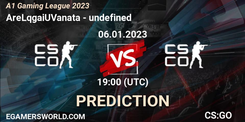 AreLqgaiUVanata contre undefined : prédiction de match. 06.01.23. CS2 (CS:GO), A1 Gaming League 2023