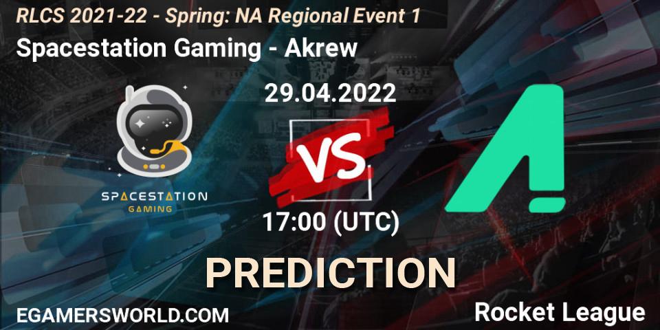 Spacestation Gaming contre Akrew : prédiction de match. 29.04.22. Rocket League, RLCS 2021-22 - Spring: NA Regional Event 1