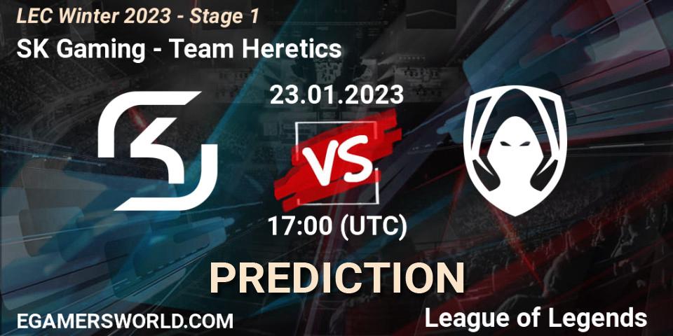 SK Gaming contre Team Heretics : prédiction de match. 23.01.2023 at 17:00. LoL, LEC Winter 2023 - Stage 1
