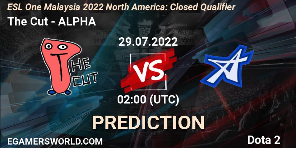 The Cut contre ALPHA : prédiction de match. 29.07.2022 at 02:03. Dota 2, ESL One Malaysia 2022 North America: Closed Qualifier