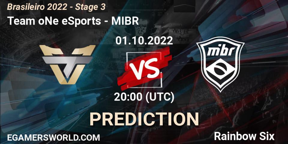 Team oNe eSports contre MIBR : prédiction de match. 01.10.22. Rainbow Six, Brasileirão 2022 - Stage 3