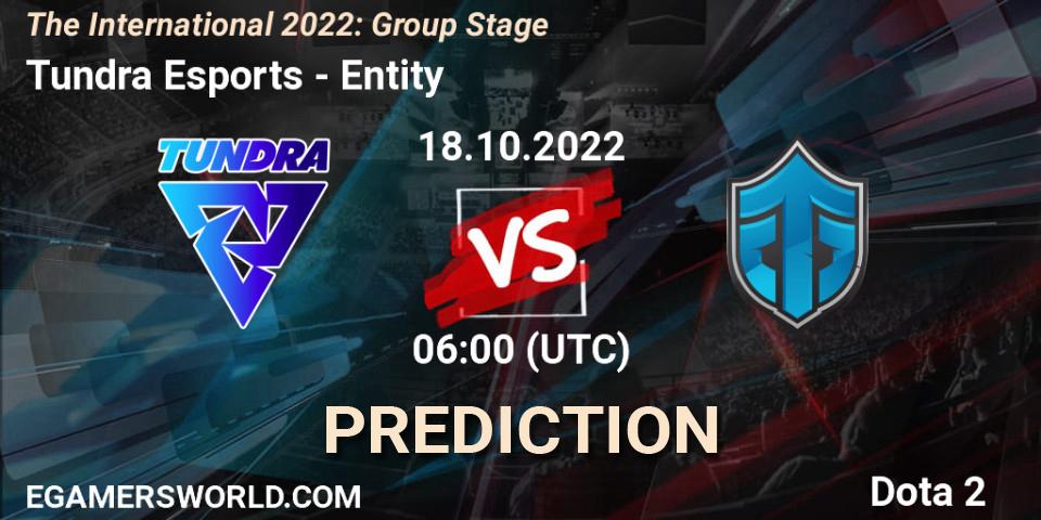 Tundra Esports contre Entity : prédiction de match. 18.10.2022 at 06:17. Dota 2, The International 2022: Group Stage
