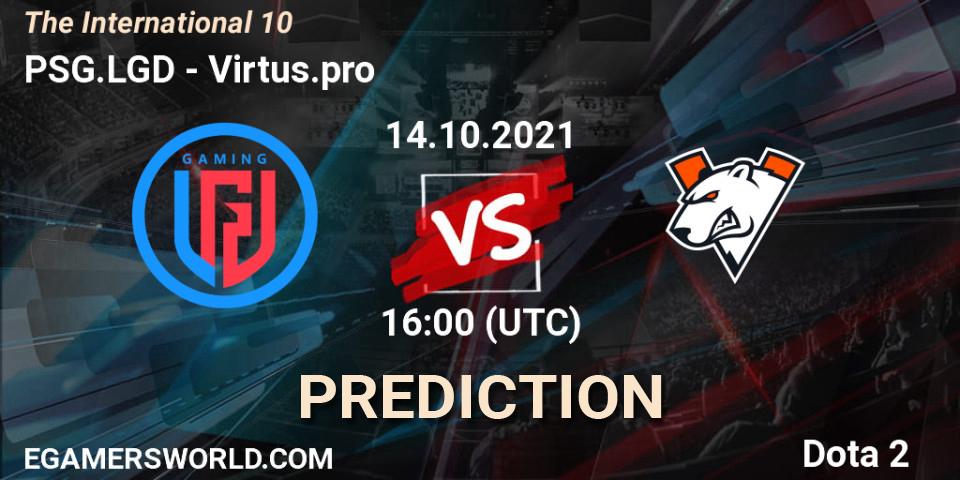 PSG.LGD contre Virtus.pro : prédiction de match. 14.10.21. Dota 2, The Internationa 2021