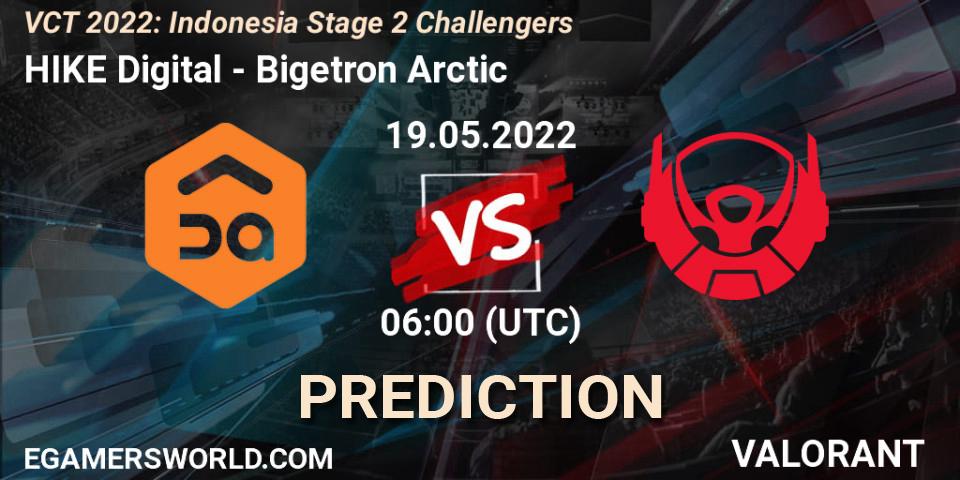 HIKE Digital contre Bigetron Arctic : prédiction de match. 19.05.2022 at 06:00. VALORANT, VCT 2022: Indonesia Stage 2 Challengers