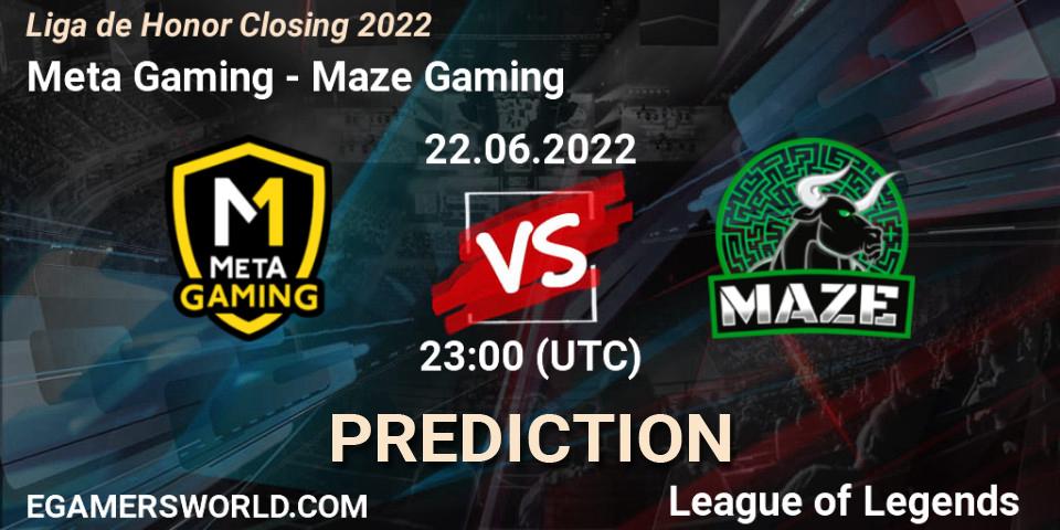 Meta Gaming contre Maze Gaming : prédiction de match. 22.06.22. LoL, Liga de Honor Closing 2022