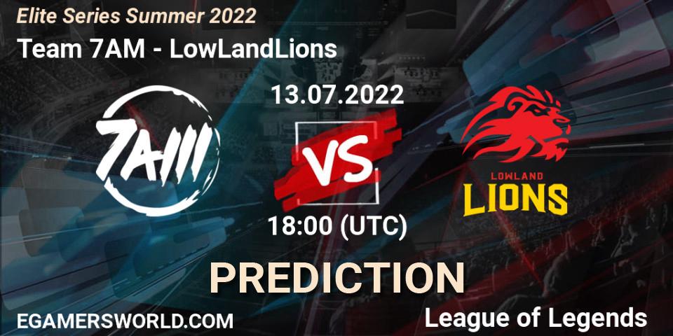 Team 7AM contre LowLandLions : prédiction de match. 13.07.22. LoL, Elite Series Summer 2022