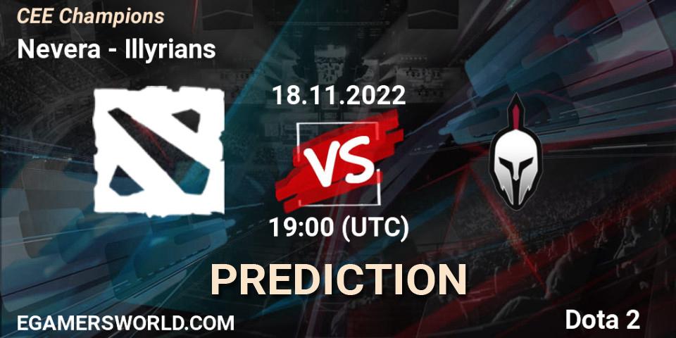 Nevera contre Illyrians : prédiction de match. 18.11.22. Dota 2, CEE Champions