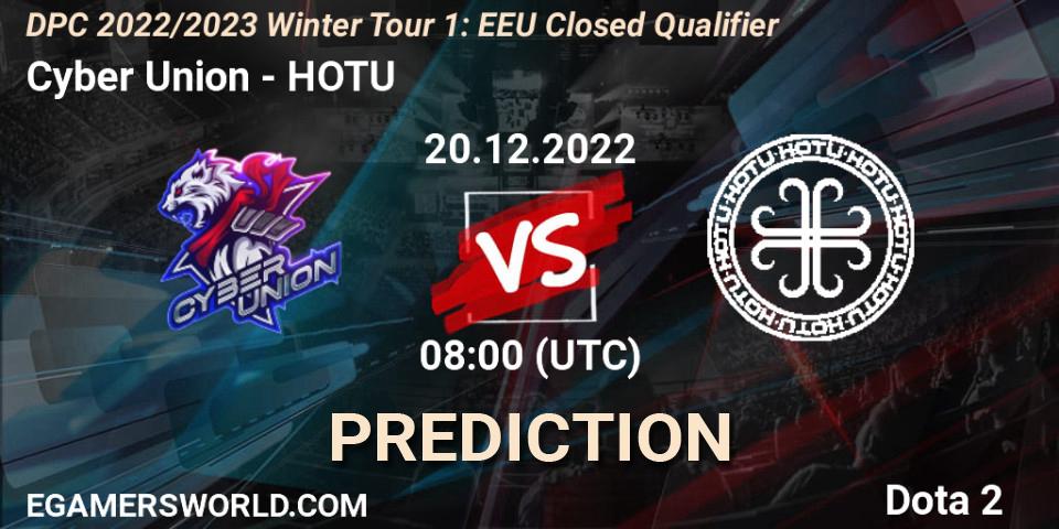 Cyber Union contre HOTU : prédiction de match. 20.12.22. Dota 2, DPC 2022/2023 Winter Tour 1: EEU Closed Qualifier
