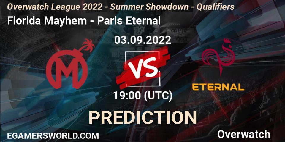 Florida Mayhem contre Paris Eternal : prédiction de match. 03.09.22. Overwatch, Overwatch League 2022 - Summer Showdown - Qualifiers