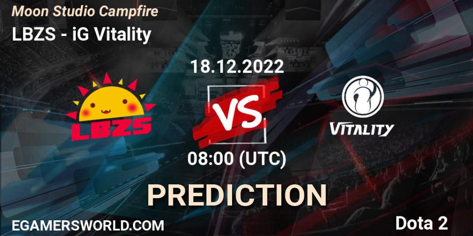 LBZS contre iG Vitality : prédiction de match. 18.12.2022 at 07:58. Dota 2, Moon Studio Campfire