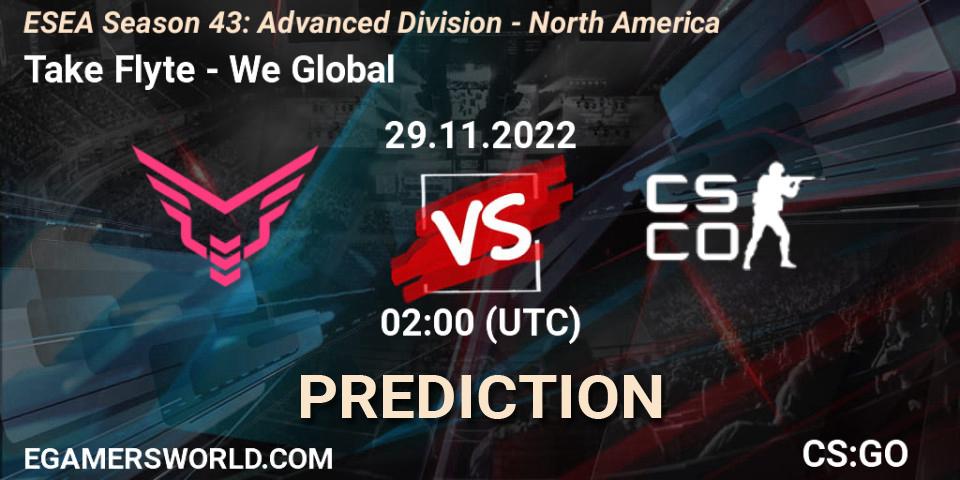 Take Flyte contre We Global : prédiction de match. 29.11.22. CS2 (CS:GO), ESEA Season 43: Advanced Division - North America