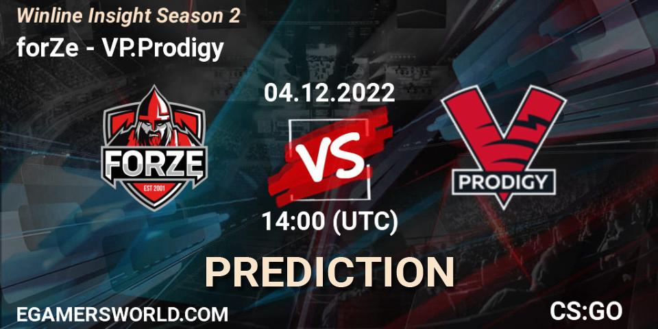 forZe contre VP.Prodigy : prédiction de match. 04.12.22. CS2 (CS:GO), Winline Insight Season 2