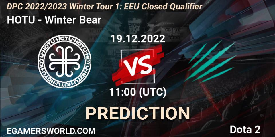 HOTU contre Winter Bear : prédiction de match. 19.12.2022 at 10:09. Dota 2, DPC 2022/2023 Winter Tour 1: EEU Closed Qualifier