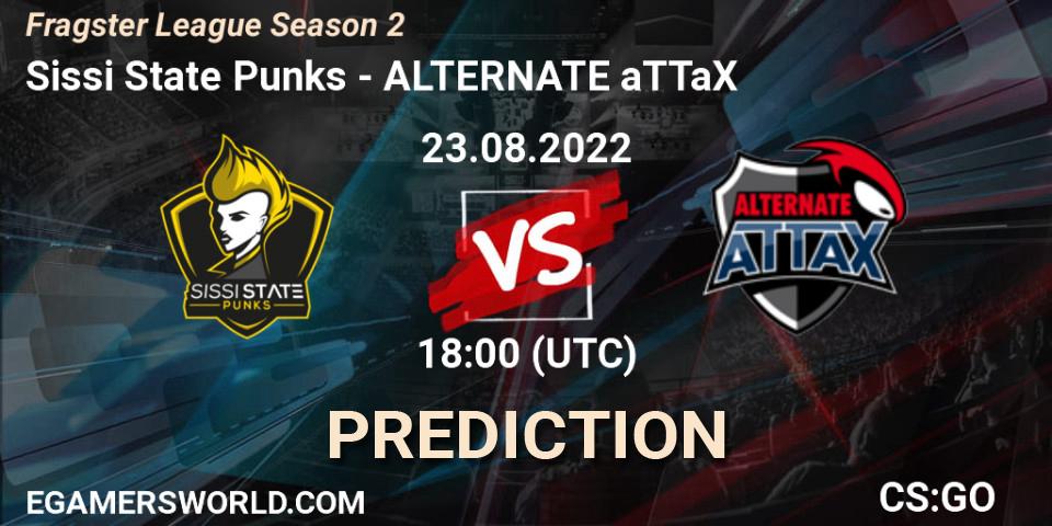 Sissi State Punks contre ALTERNATE aTTaX : prédiction de match. 23.08.2022 at 18:00. Counter-Strike (CS2), Fragster League Season 2