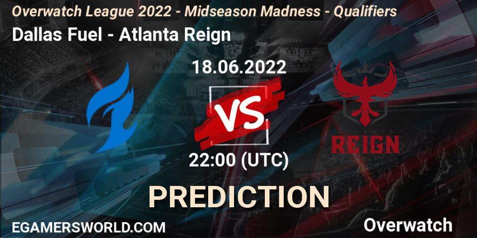 Dallas Fuel contre Atlanta Reign : prédiction de match. 18.06.22. Overwatch, Overwatch League 2022 - Midseason Madness - Qualifiers