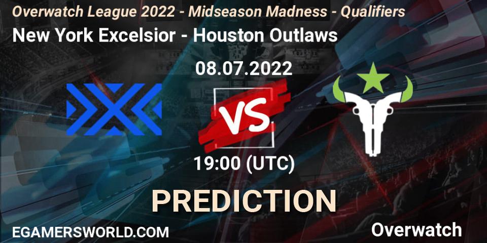 New York Excelsior contre Houston Outlaws : prédiction de match. 08.07.22. Overwatch, Overwatch League 2022 - Midseason Madness - Qualifiers