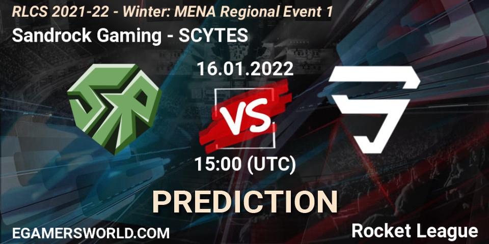 Sandrock Gaming contre SCYTES : prédiction de match. 16.01.22. Rocket League, RLCS 2021-22 - Winter: MENA Regional Event 1