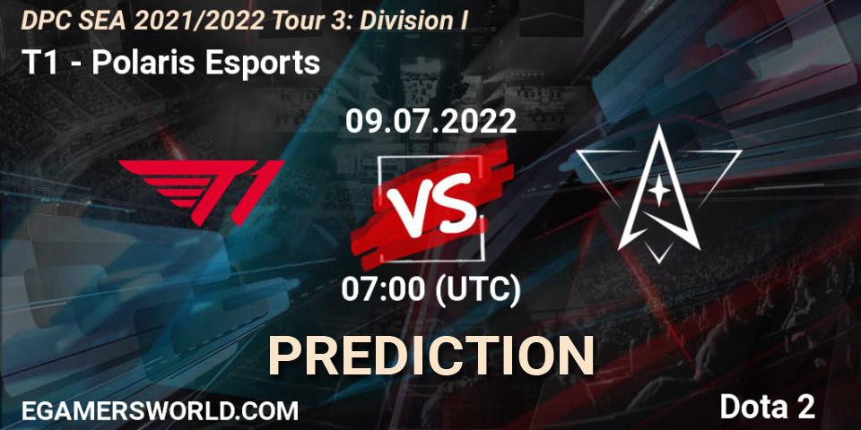 T1 contre Polaris Esports : prédiction de match. 09.07.2022 at 07:01. Dota 2, DPC SEA 2021/2022 Tour 3: Division I