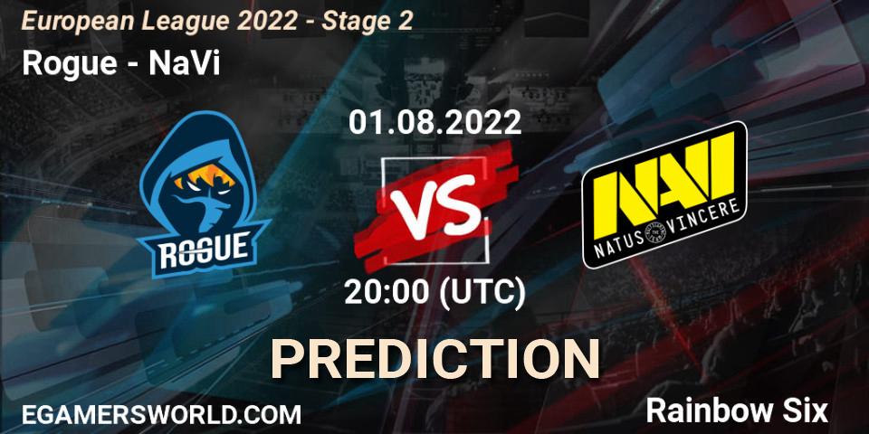 Rogue contre NaVi : prédiction de match. 01.08.22. Rainbow Six, European League 2022 - Stage 2