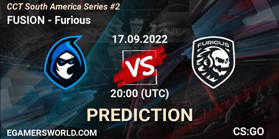 FUSION contre Furious : prédiction de match. 17.09.2022 at 20:00. Counter-Strike (CS2), CCT South America Series #2