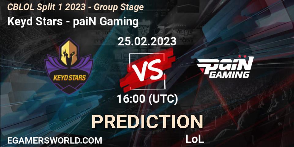 Keyd Stars contre paiN Gaming : prédiction de match. 25.02.23. LoL, CBLOL Split 1 2023 - Group Stage