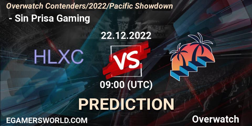 荷兰小车 contre Sin Prisa Gaming : prédiction de match. 22.12.22. Overwatch, Overwatch Contenders 2022 Pacific Showdown