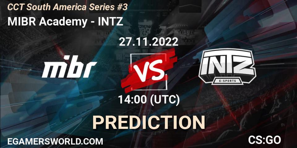 MIBR Academy contre INTZ : prédiction de match. 27.11.22. CS2 (CS:GO), CCT South America Series #3