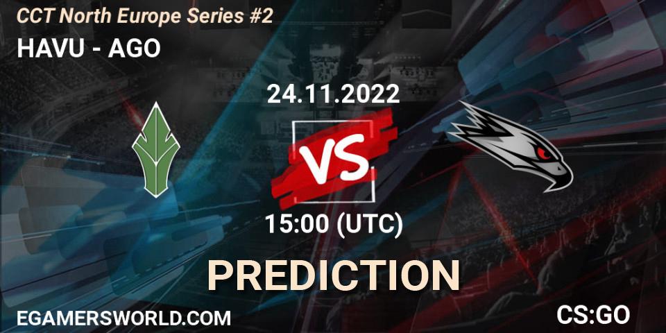 HAVU contre AGO : prédiction de match. 24.11.2022 at 15:00. Counter-Strike (CS2), CCT North Europe Series #2
