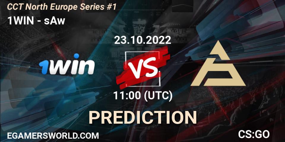 1WIN contre sAw : prédiction de match. 23.10.2022 at 12:15. Counter-Strike (CS2), CCT North Europe Series #1