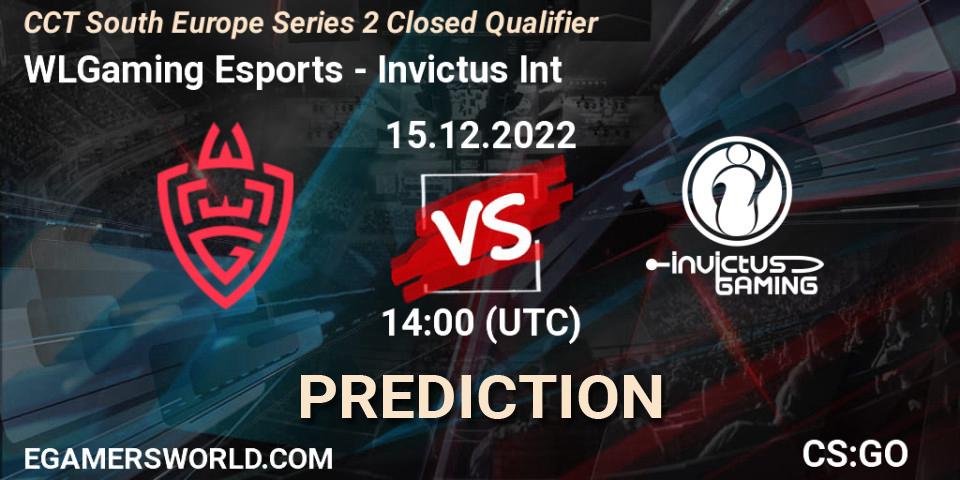 WLGaming Esports contre Invictus Int : prédiction de match. 15.12.22. CS2 (CS:GO), CCT South Europe Series 2 Closed Qualifier