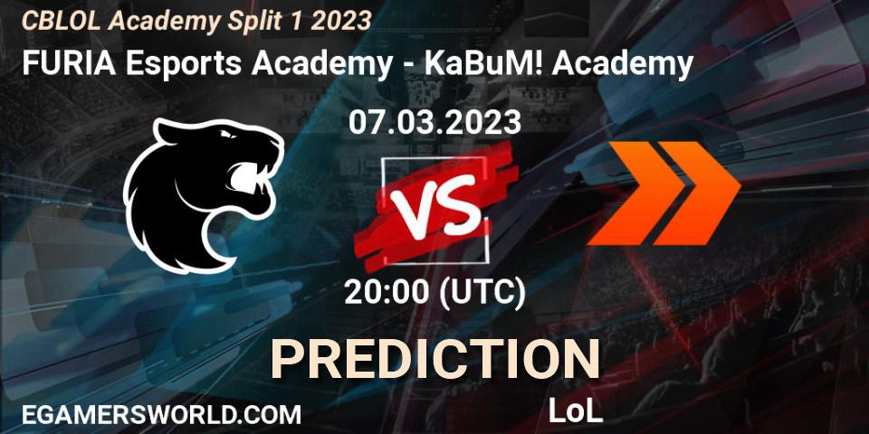 FURIA Esports Academy contre KaBuM! Academy : prédiction de match. 07.03.23. LoL, CBLOL Academy Split 1 2023
