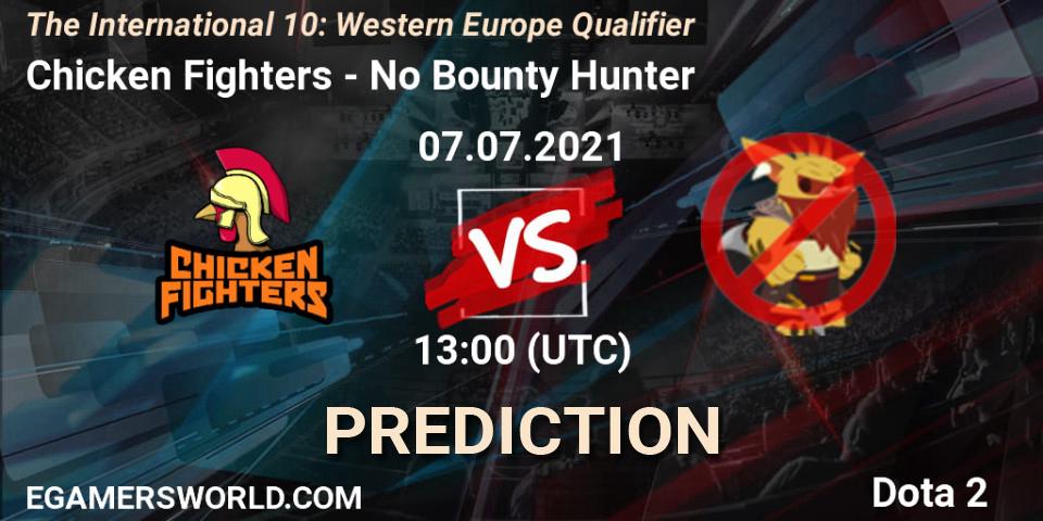 Chicken Fighters contre No Bounty Hunter : prédiction de match. 07.07.2021 at 09:01. Dota 2, The International 10: Western Europe Qualifier
