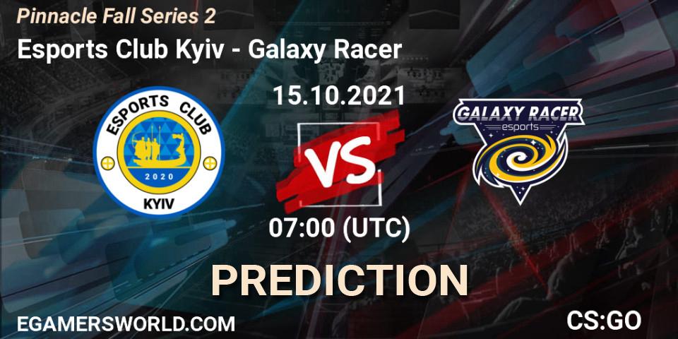 Esports Club Kyiv contre Galaxy Racer : prédiction de match. 15.10.2021 at 07:00. Counter-Strike (CS2), Pinnacle Fall Series #2