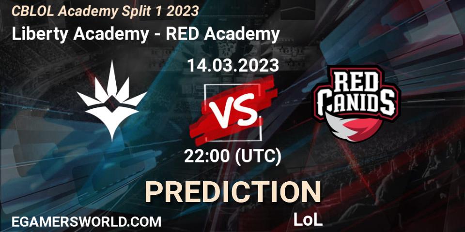 Liberty Academy contre RED Academy : prédiction de match. 14.03.2023 at 22:00. LoL, CBLOL Academy Split 1 2023