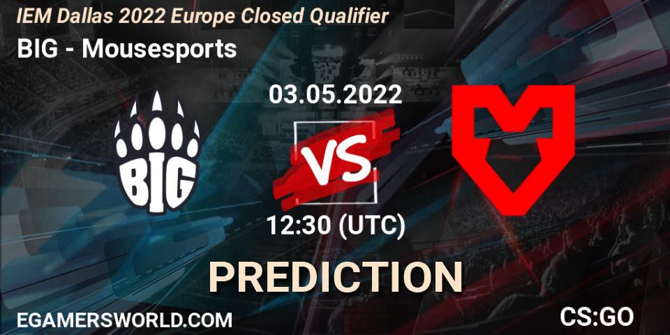 BIG contre Mousesports : prédiction de match. 03.05.22. CS2 (CS:GO), IEM Dallas 2022 Europe Closed Qualifier