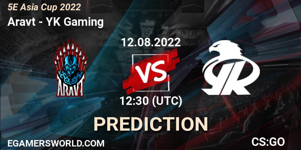 Aravt contre YK Gaming : prédiction de match. 12.08.2022 at 12:30. Counter-Strike (CS2), 5E Asia Cup 2022