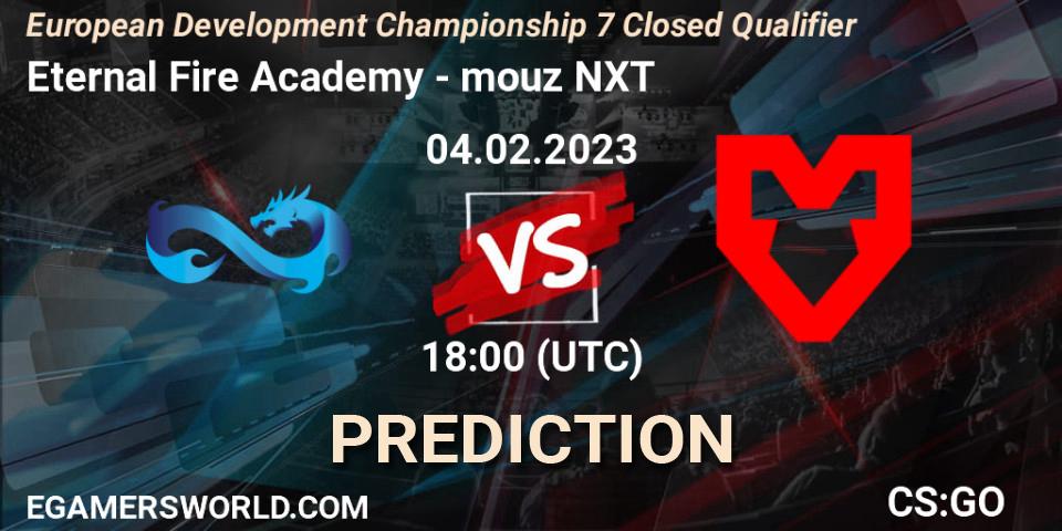 Eternal Fire Academy contre mouz NXT : prédiction de match. 04.02.23. CS2 (CS:GO), European Development Championship 7 Closed Qualifier