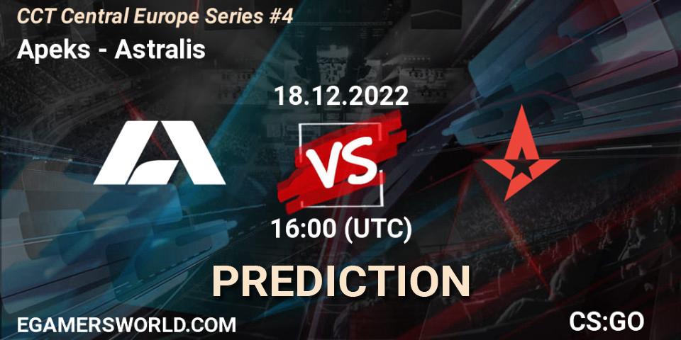 Apeks contre Astralis : prédiction de match. 18.12.22. CS2 (CS:GO), CCT Central Europe Series #4