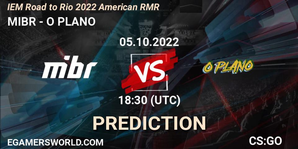 MIBR contre O PLANO : prédiction de match. 05.10.22. CS2 (CS:GO), IEM Road to Rio 2022 American RMR