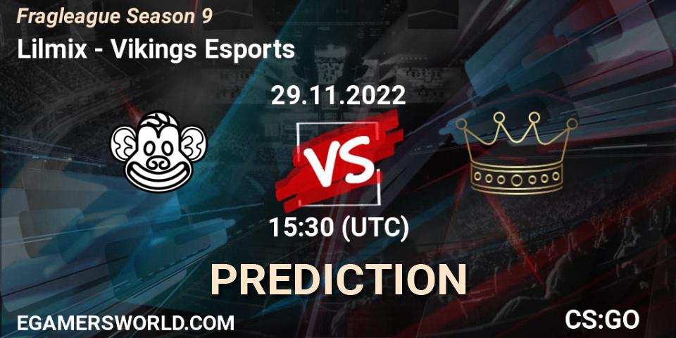 Lilmix contre Vikings Esports : prédiction de match. 29.11.22. CS2 (CS:GO), Fragleague Season 9