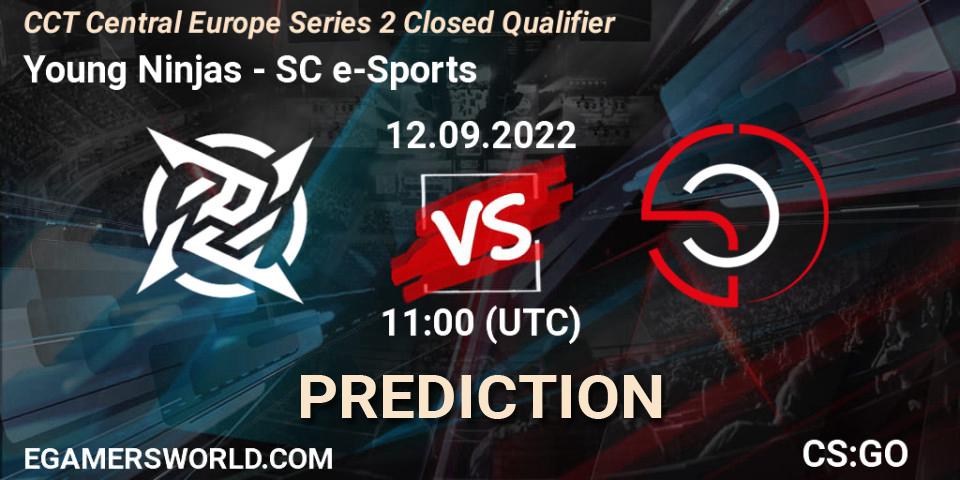 Young Ninjas contre SC e-Sports : prédiction de match. 12.09.2022 at 11:00. Counter-Strike (CS2), CCT Central Europe Series 2 Closed Qualifier
