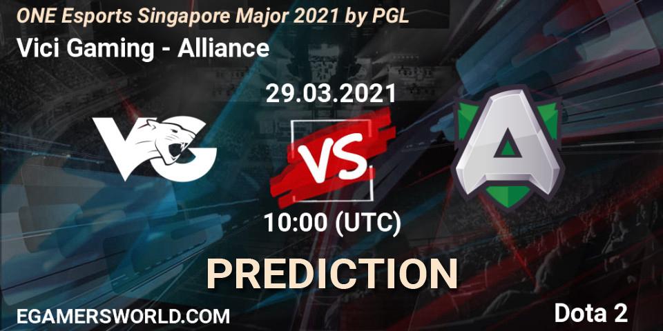 Vici Gaming contre Alliance : prédiction de match. 29.03.21. Dota 2, ONE Esports Singapore Major 2021
