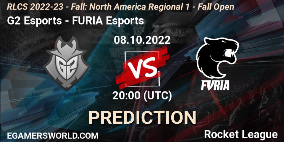 G2 Esports contre FURIA Esports : prédiction de match. 08.10.2022 at 19:45. Rocket League, RLCS 2022-23 - Fall: North America Regional 1 - Fall Open
