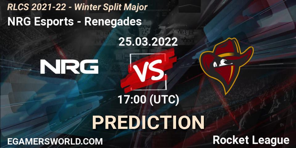 NRG Esports contre Renegades : prédiction de match. 25.03.22. Rocket League, RLCS 2021-22 - Winter Split Major
