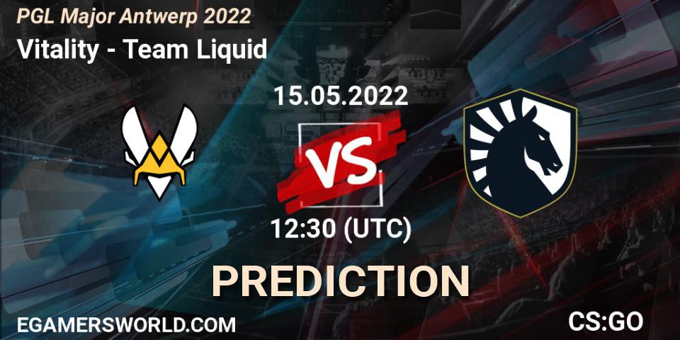 Vitality contre Team Liquid : prédiction de match. 15.05.2022 at 12:35. Counter-Strike (CS2), PGL Major Antwerp 2022